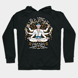 Yoga + Violencia = Jiu Jitsu (cinta azul) Hoodie